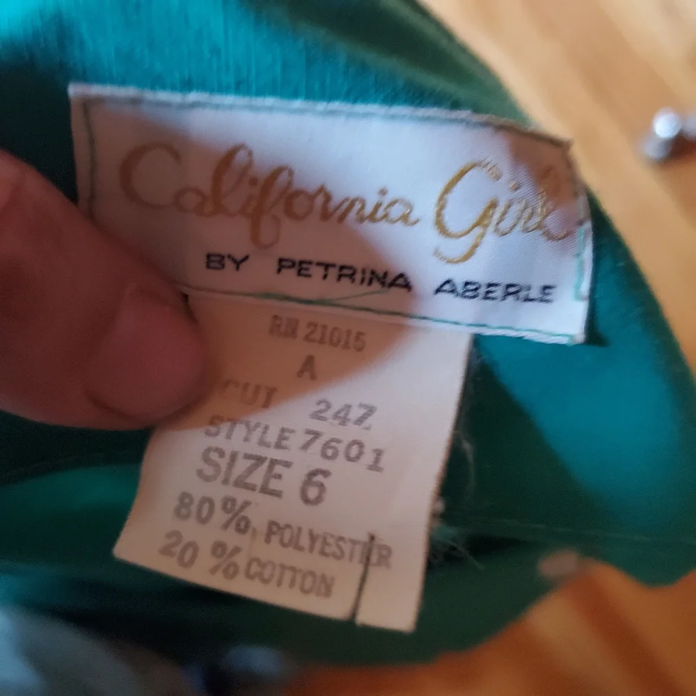Vintage‎ California Girl Greenish Fit & Flare Dress